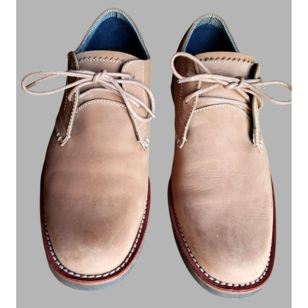 Original Penguin Men's WADE TAN Footwear 8.0  Genuine Leather Lace Up Soft Suede - Picture 3 of 16